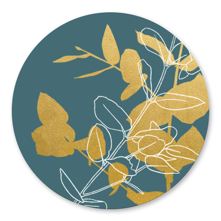 Gouden takjes met blauw